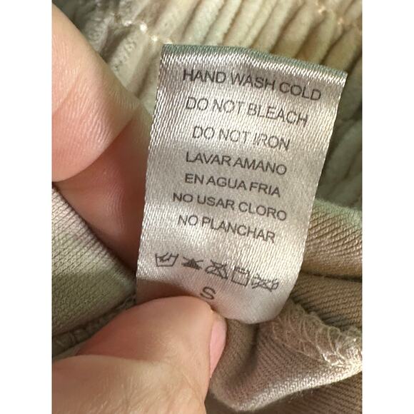 Roma Concept beige velvet long sleeves crop hoodie sweater size Small - Picture 5 of 15